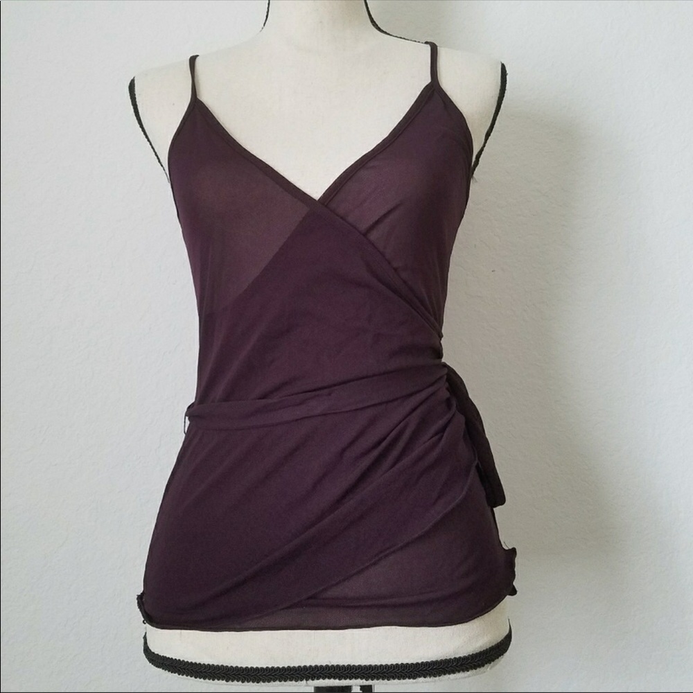 Sheer spaghetti strap top
